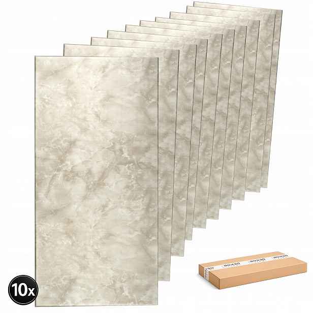 Dekorativní nástěnný panel 100x50 Marble Taupe Béžově šedý Xps 10 ks