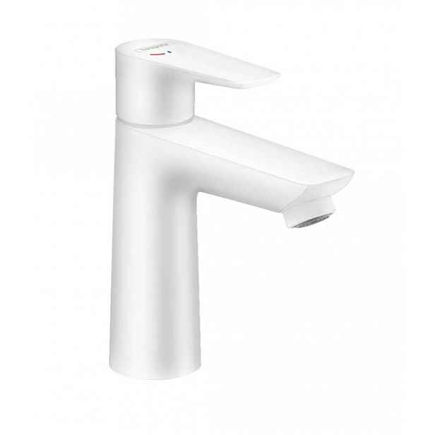 Hansgrohe Talis E - Umyvadlová baterie s výpustí, CoolStart, matná bílá 71713700