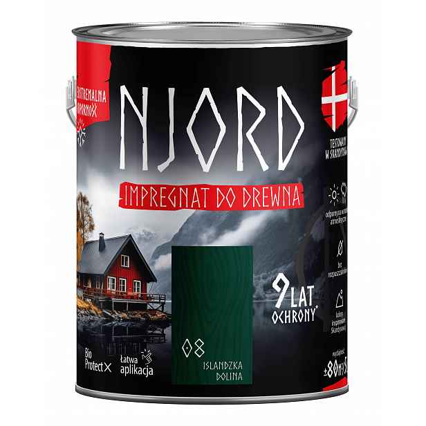 Njord Impregnace Islandské Ochranné A Dekorativní Údolí Na Dřevo 5 L