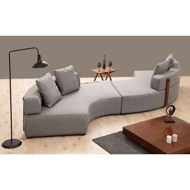 Rohová sedací souprava Gondol-5 (CHL-SAĞ-CHL-SAĞ) - Grey