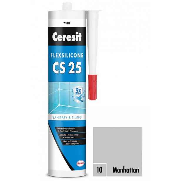 Silikon sanitární Ceresit CS25 10 manhattan 280 ml