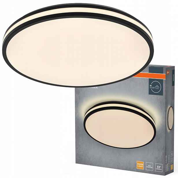 Stropní Svítidlo Led nástěnné svítidlo 36W 2000lm 3000K Teplá černá Orbis Osram