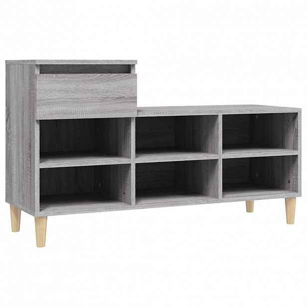 vidaXL Botník šedý sonoma 102x36x60 cm kompozitní dřevo