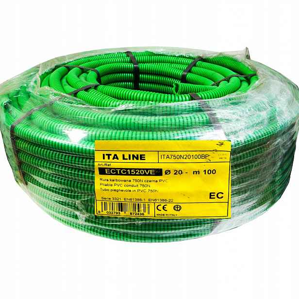 Chránič kabelů 20 mm 750N Pvc husí krk 100 m 20/16 zew