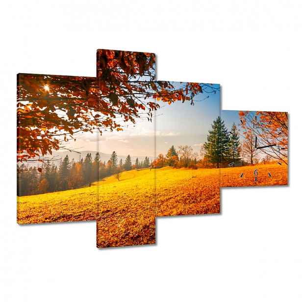 Hodiny 100x70 Podzimní krajina