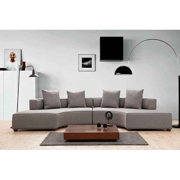 Rohová sedací souprava Gondol-2 (CHL-SOL-CHL-SAĞ) - Grey