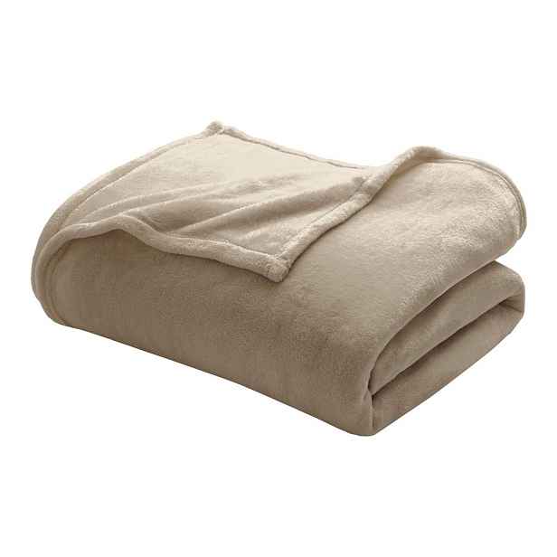 Taupe deka z mikroflanelu 220x240 cm Flanou – douceur d'intérieur