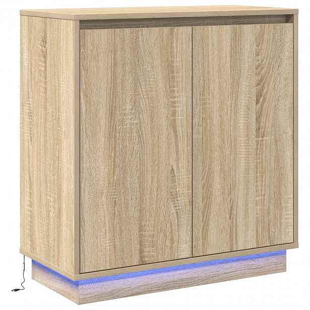 vidaXL LED komoda Dub sonoma 71 x 34,5 x 75 cm Kompozitní dřevo