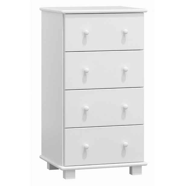 Komoda NEFTYS 32, hloubka 42 cm, masiv borovice, moření: bílé