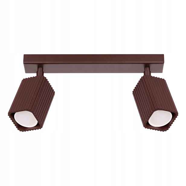 Sollux Lighting Rayo stropní svítidlo hnědá lišta 30 cm 2xGU10 10 W