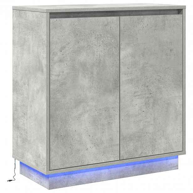 vidaXL LED komoda Betonově šedá 71 x 34,5 x 75 cm Kompozitní dřevo