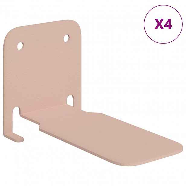 vidaXL Neviditelná floating police 4 ks Růžová 6 x 11 x 6,5 cm