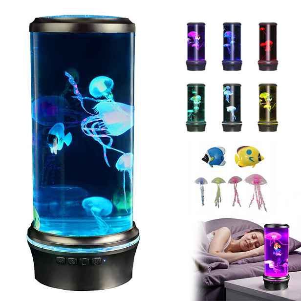 Lampa Meduza Led Lávová Noční Lampa 7 Barev S Dálkovým Ovládáním Akvarijní Lampy