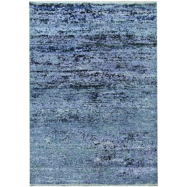 Ručně vázaný kusový koberec Diamond DC-KM Snowland, 160x230, modrá, chodba / předsíň, Diamond Carpets India