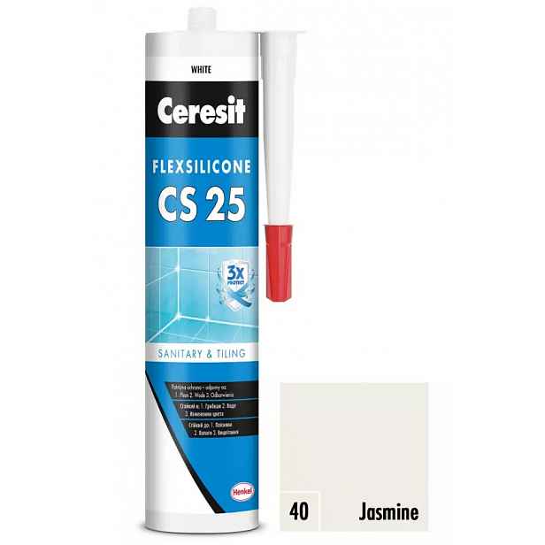 Silikon sanitární Ceresit CS25 40 jasmin 280 ml