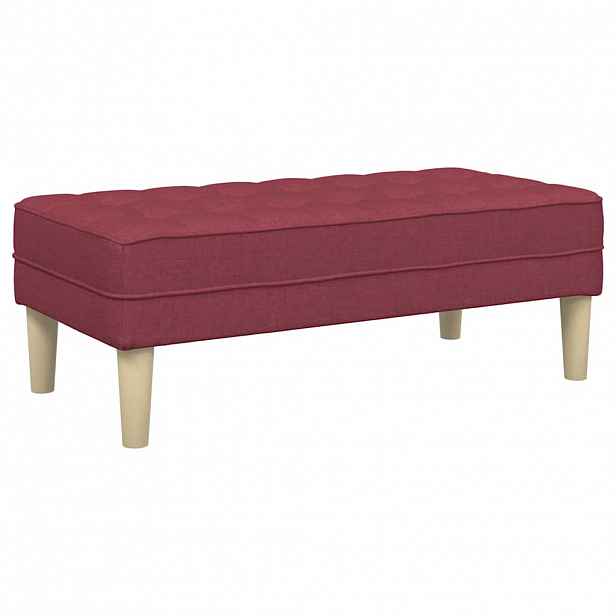 vidaXL lavice s polštářem Víno Červené 113 x 57 x 39 cm textil