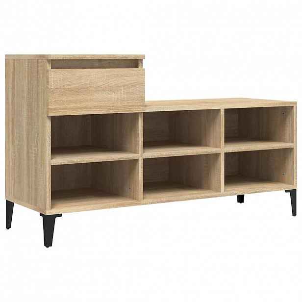 vidaXL Botník dub sonoma 102 x 36 x 60 cm kompozitní dřevo