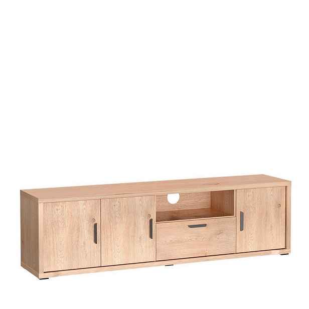 MASSENO TV STOLEK BRESSO, 190/52,5/40,5 cm, dekor dub