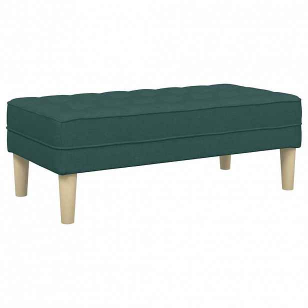 vidaXL lavice s polštářem Tmavě zelená 113 x 57 x 39 cm textil