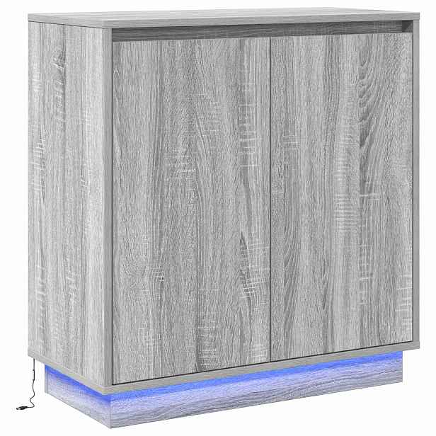 vidaXL LED komoda Šedá sonoma 71 x 34,5 x 75 cm Kompozitní dřevo