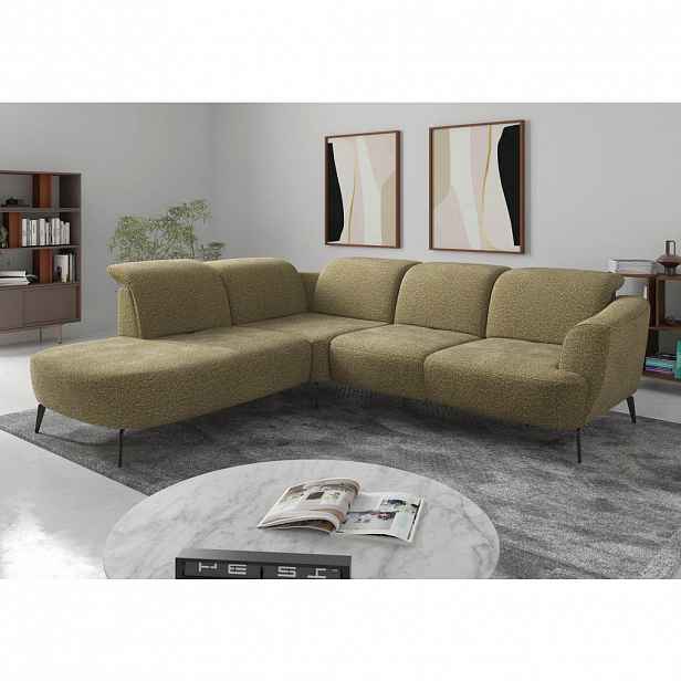 Sit & More ROHOVÁ SEDAČKA, textil, olivově zelená
