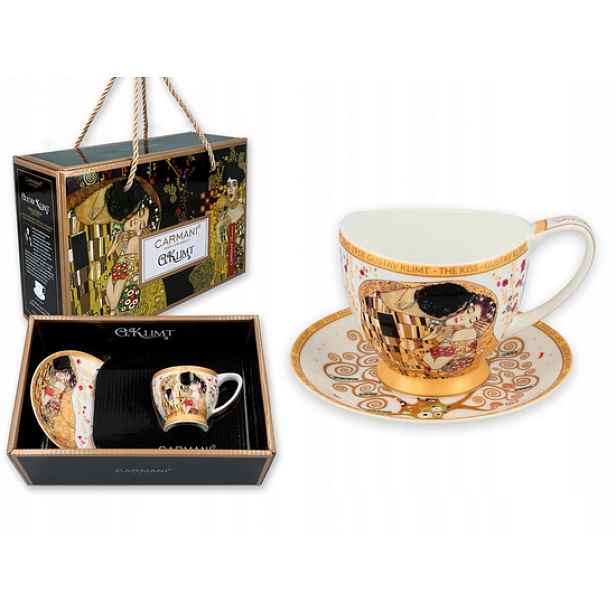 G. Klimt šálek espresso Vanessa, Polibek 100 ml (bílé pozadí)