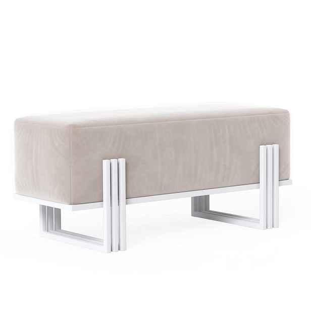 Idohome SEDACÍ LAVICE TEO 80 cm, bílá / krémová, kovový rám