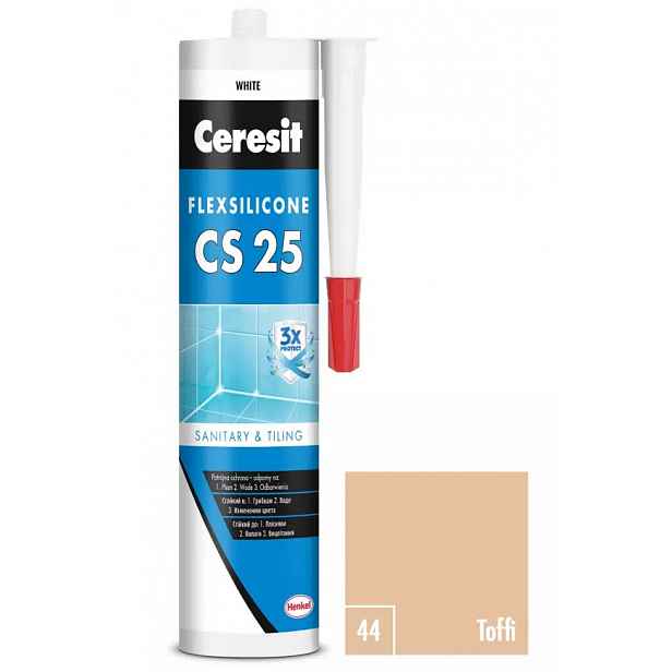 Silikon sanitární Ceresit CS25 44 toffi 280 ml
