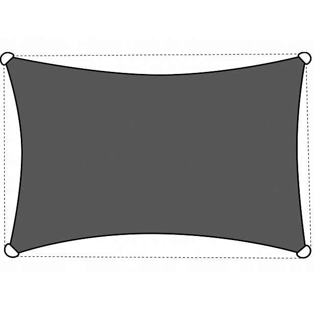 Sluneční plachta z tkaniny Hdpe 300 x 200 cm Antracit