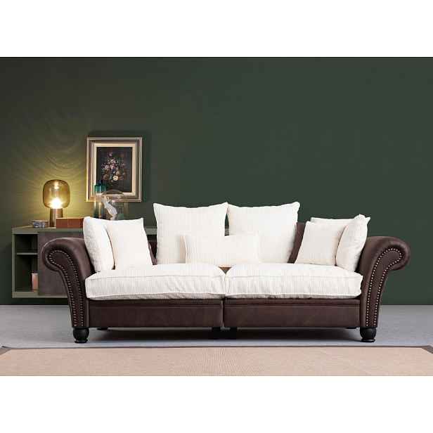 Trojmístná pohovka Lawrence Lounge - Brown, White