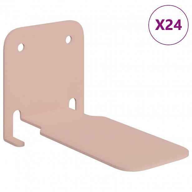 vidaXL Neviditelná floating police 24 ks Růžová 6 x 11 x 6,5 cm