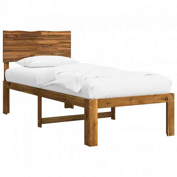 vidaXL Postel s čelem ROSTOCK Přírodní 90 x 190 cm