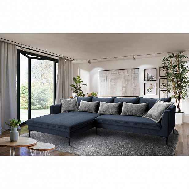 Livetastic ROHOVÁ SEDAČKA, textil, tmavě modrá