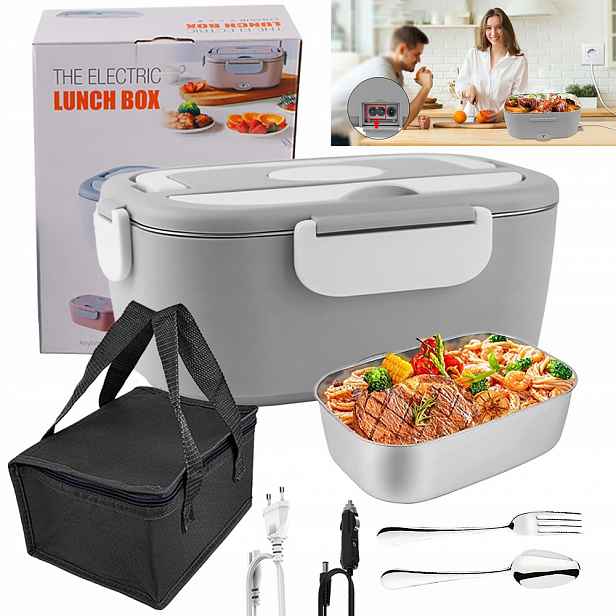 Elektrický Obědový Box Ohřívač Oběd 240V/12V/24V Termotaška 1.5 L