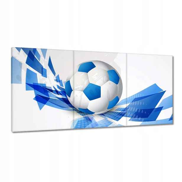 Obrazy 120x60 Modrý fotbal