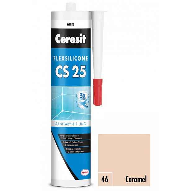 Silikon sanitární Ceresit CS25 46 karamel 280 ml