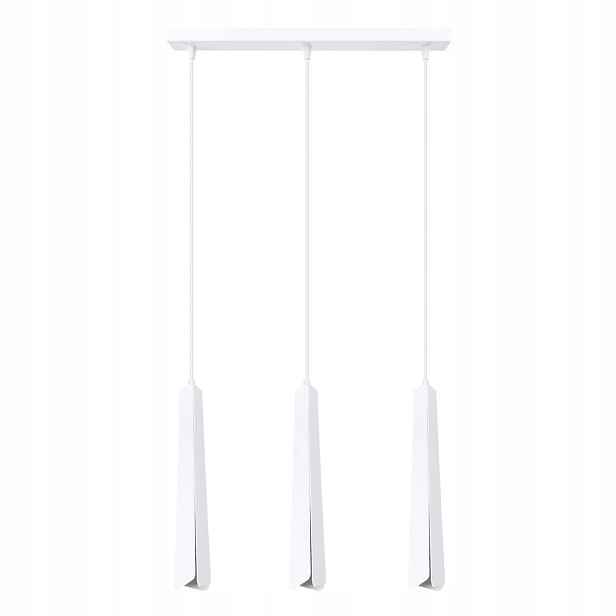 Sollux Závěsná lampa trojitá moderní bílá nad stůl ostrov bar pracovní deska 3 body