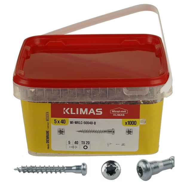 Šrouby pro tesařské spojky Torx 5x40 mm 1000ks Kbelík