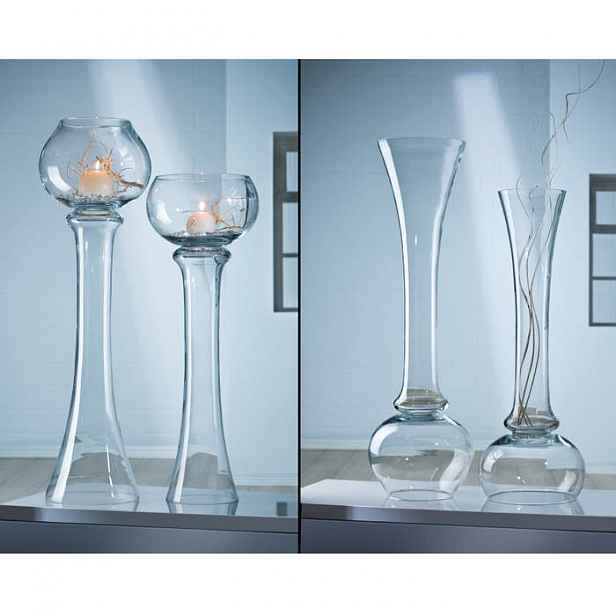 Váza/svícen sklo 101cm