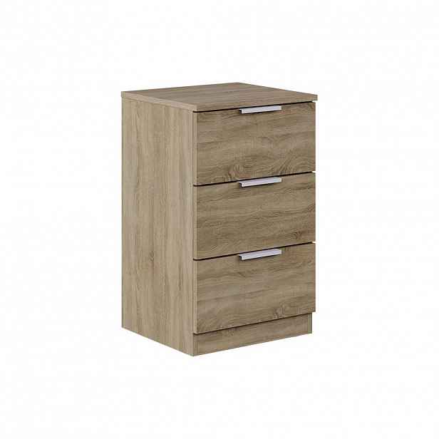 Vicco NOČNÍ STOLEK Fino Sonoma 37.6 x 61.8 cm se 3 zásuvkami
