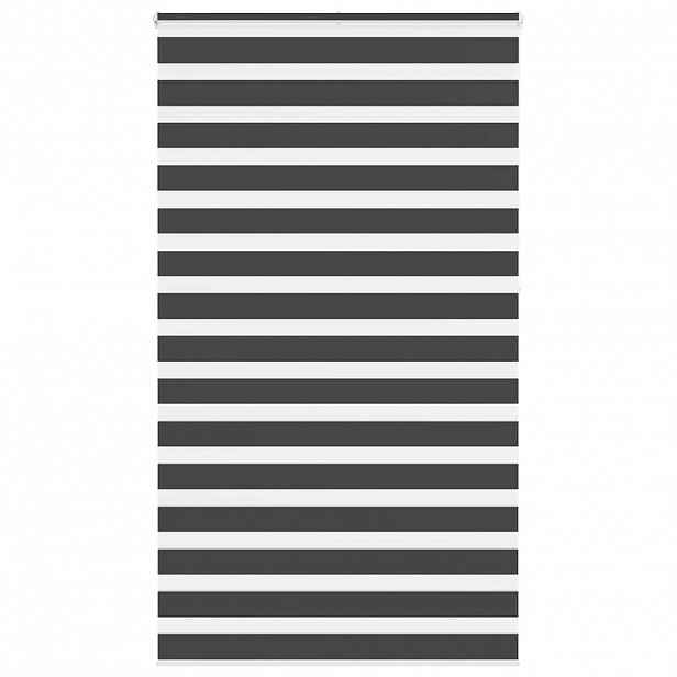 vidaXL Zebra roleta černá 120x230 cm šířka látky 115,9 cm polyester