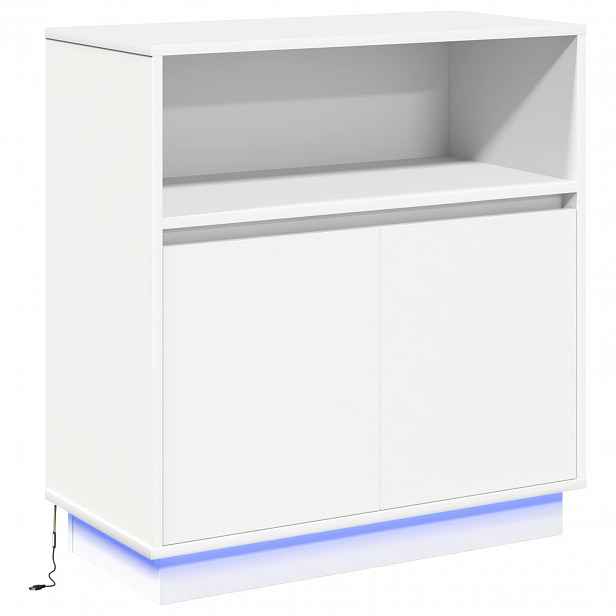 vidaXL LED komoda Bílá 71 x 34,5 x 75 cm Kompozitní dřevo