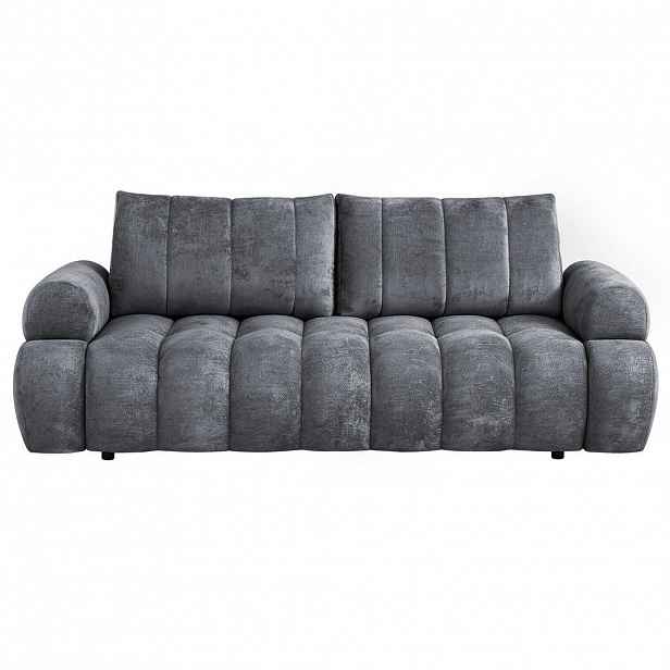 Beautysofa ROZKLÁDACÍ POHOVKA Mavi, 3místná s funkcí spaní, ložná plocha 195x145 cm, tmavě šedá