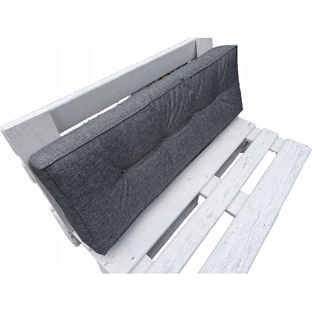 Polštář na Paletu 120x40x15 Silver 23 šedý Jednoduché Opěradlo