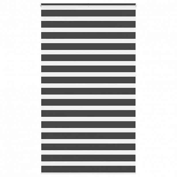 vidaXL Zebra roleta černá 125x230 cm šířka látky 120,9 cm polyester