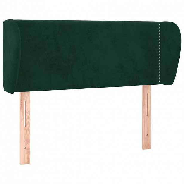vidaXL Čelo postele typu ušák tmavě zelené 83x23x78/88 cm samet