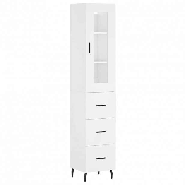 vidaXL Skříň highboard bílá 34,5 x 34 x 180 cm kompozitní dřevo