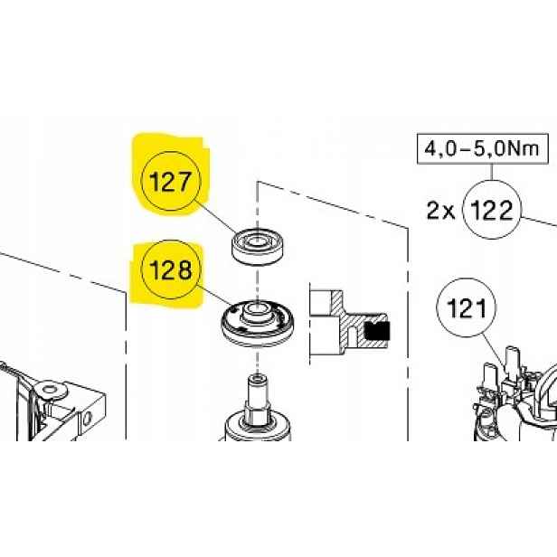 Magnetické kolečko Hilti Te 70, Te 80 ložisko