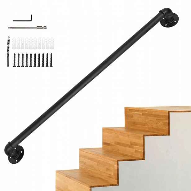 Schodišťové Zábradlí Na Schodiště Držák Černý Mat Ø 32 mm 100 cm