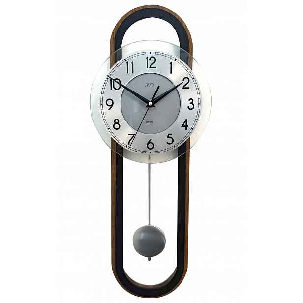 Tiché Dřevěné Elegantní Nástěnné Hodiny S Kyvadlem Jvd NS22010.78 22x60 cm